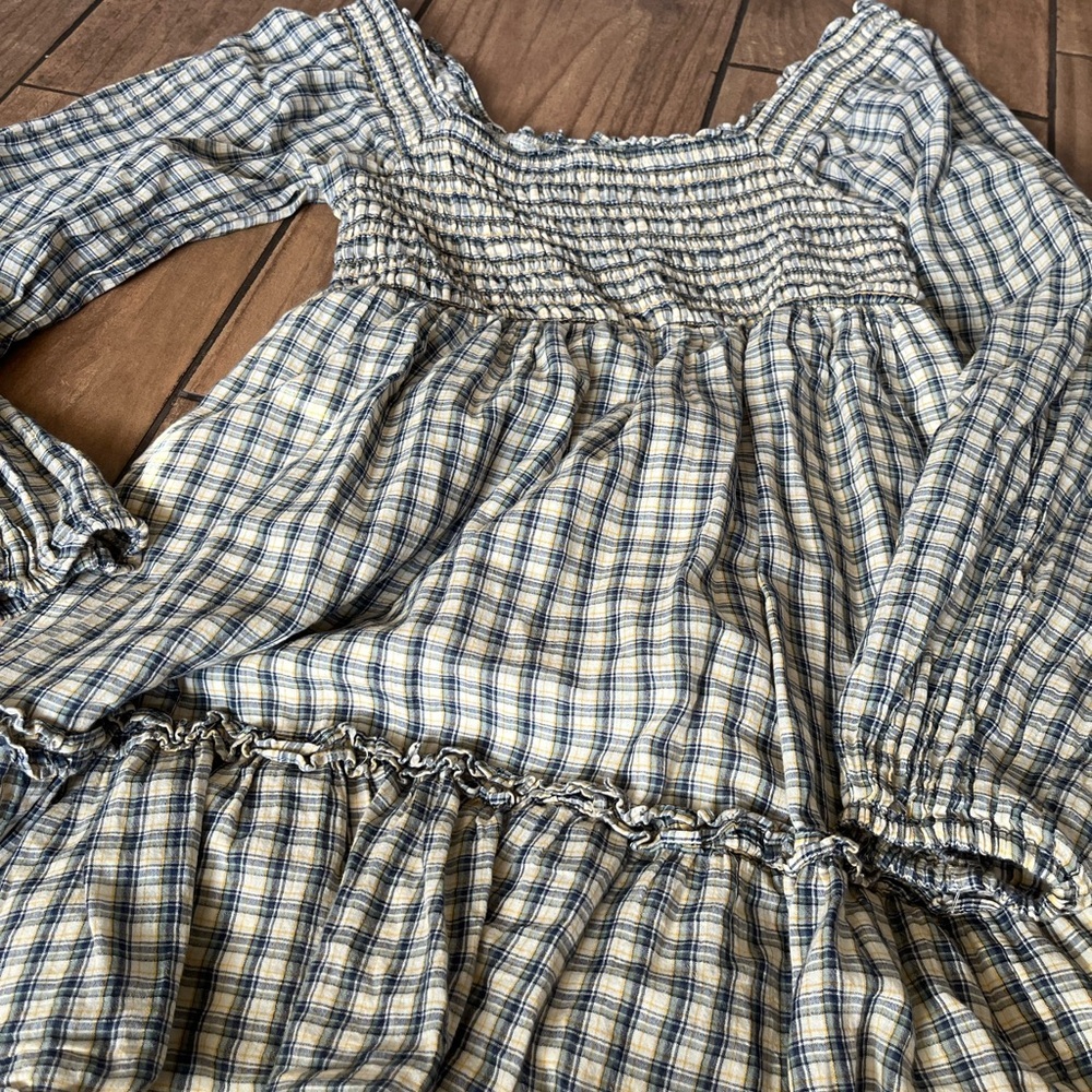 American eagle puff sleeve ruched mini dress XS - Picture 3 of 5